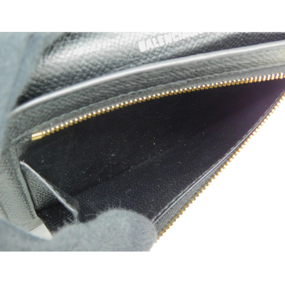 Balenciaga Black Button fold Compact Bi Snap Wallet Closure Black - Picture 9 of 10